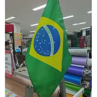 Bandeira Do Brasil Tecido Haste 30cm X 45cm Shopee Brasil