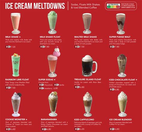 Swensens Menu Singapore Updated Prices