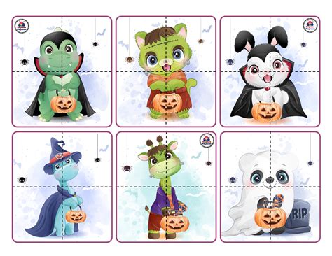 Halloween Puzzles Printable for kids