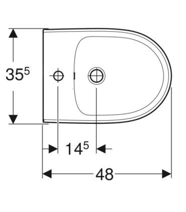 Bidet Au Sol Compact Geberit Selnova