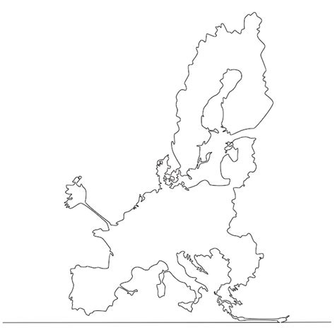 Premium Vector Continuous Line Drawing Of Map Brexit Europe Union