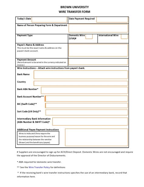 40 Wire Transfer Form Templates PDF Word Excel