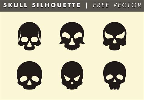 Skull Silhouette Free Vector 93060 Vector Art At Vecteezy