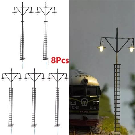 KIT D ÉCLAIRAGE MODÈLE échelle HO lot de 8 poteaux de lampadaires