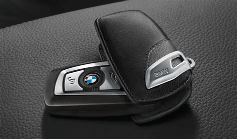 New Genuine Bmw Key Holder Fob Leather Case Cover Black