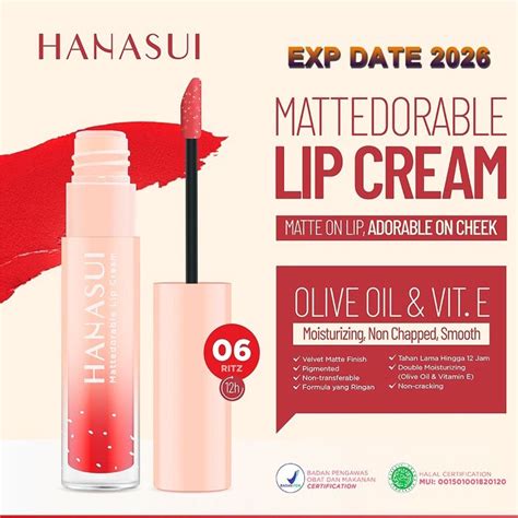 Jual Hanasui Matte Lipstick Lip Cream Balm Pewarna Pelembab Bibir