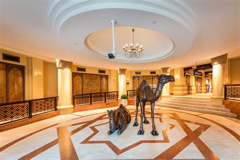 Interior Of Souk Al Bahar Next To Dubai Mall And Burj Khalifa Popular