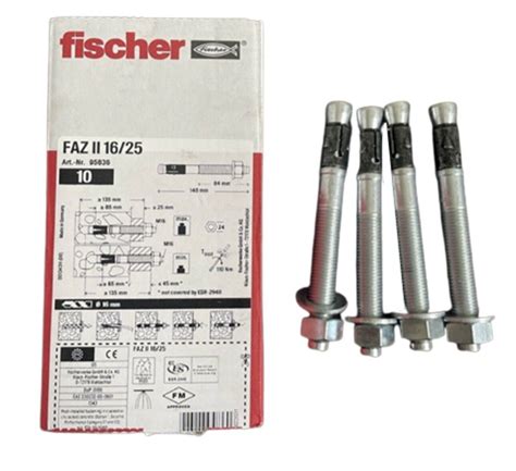 Mild Steel Fischer Anchor Fastener Faz Ii 16148 Anchor Bolt 148mm 16