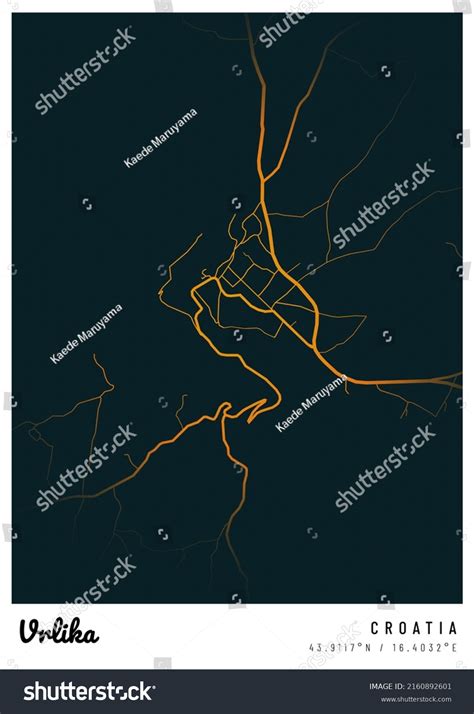 Map Vrlika City Croatia Map Vrlika Stock Illustration 2160892601 ...