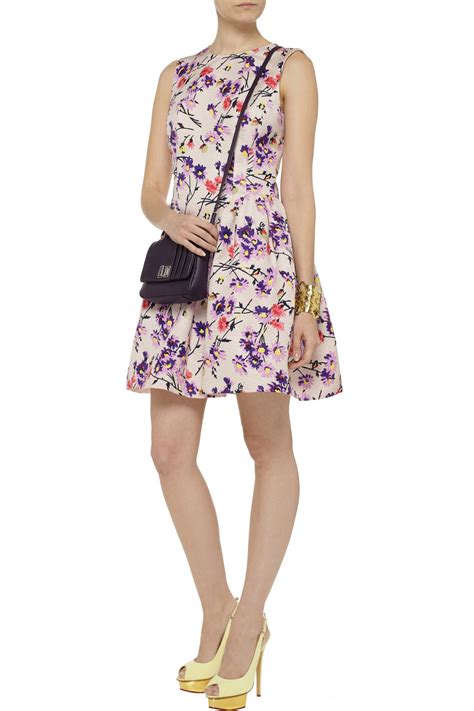 Lyst Jill Stuart Vilma Floral Print Cloqué Dress In Natural