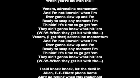 Eminem Venom Lyrics Youtube