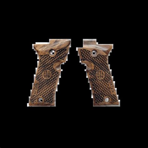 80x Oval Wood Grips Beretta