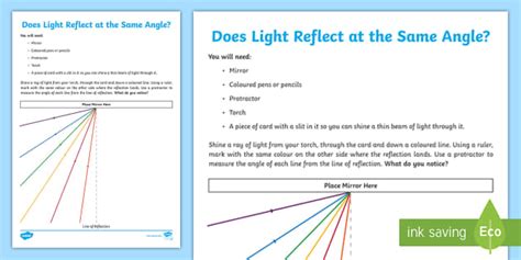 Free Reflection Of Light Worksheet Download Free Reflection Of Light