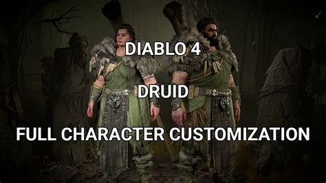 Diablo 4 Beta Druid Male Female Full Character Customization D4 Youtube