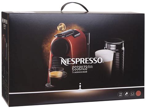 Cafeteira Espresso Nespresso Combo Essenza Mini Vermelha Aeroccino