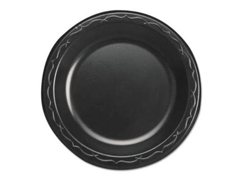 Genpak Lam06 3l Elite Laminated Foam Dinnerware Plate 6 Dia Black