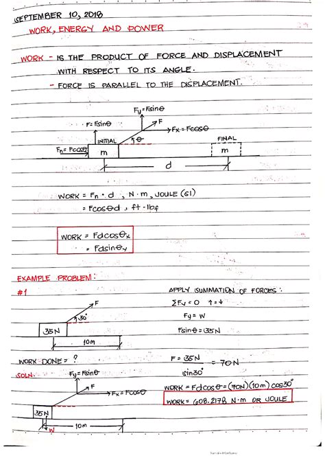 SOLUTION Work Power And Energy Worksheet Studypool Worksheets Library