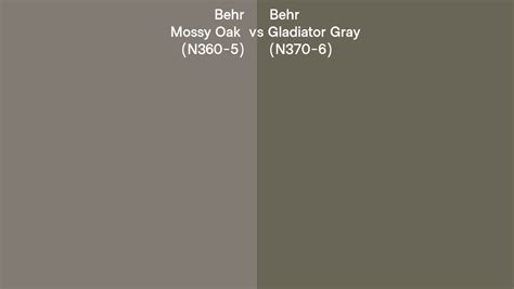 Behr Mossy Oak Vs Gladiator Gray Side By Side Comparison