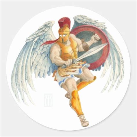 Boreas, Greek God of the North Wind and Winter Classic Round Sticker | Zazzle