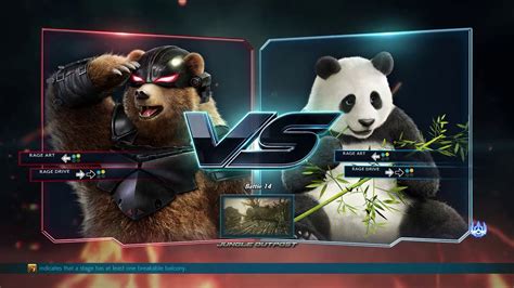 Kuma Vs Panda Match With Rage And Combos Tekken 7 Gameplay YouTube