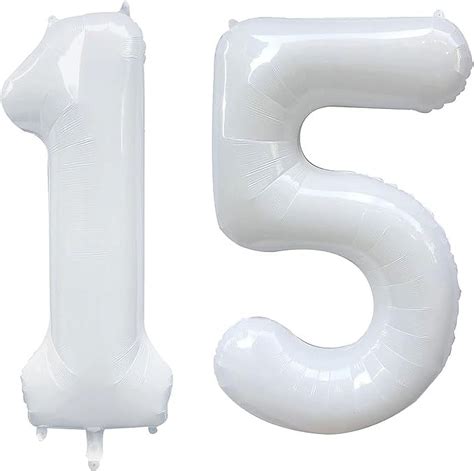 Balloon Number Helium Large Birthday Balloons Inch White Ballons