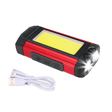 Linterna LED COB Port Til Luz De Trabajo Recargable Por USB L Mpara De