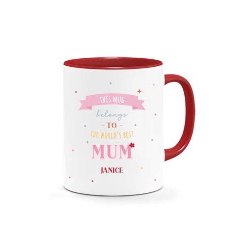 Custom Name Mothers Day Printed Mug Worlds Best Mum Mug Design