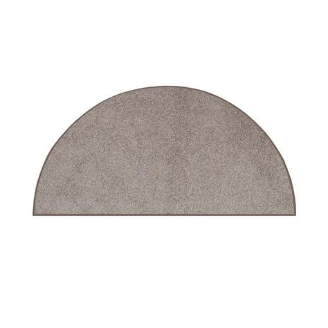 Ambiant Pet Friendly Solid Color Area Rugs Beige X Half Round