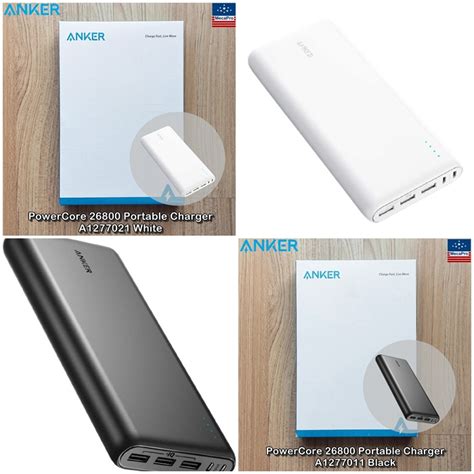 Anker® Powercore 26800 Portable Charger แองเคอร์ พาวเวอร์แบงค์ Compact 26800mah แบตสำรอง แถม