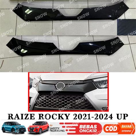 HITAM Front Grill Bumper V1 Raize Rocky 2021 2023 2024 Black Carbon