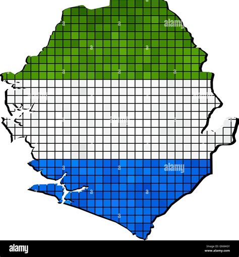 Sierra Leone Map With Flag Inside Stock Vector Image And Art Alamy