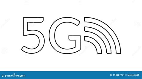 5G Outline Icon High Speed Wifi Or Wireless Network Logo Mobile