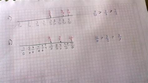 Ubica Las Fracciones En La Semirrecta Luego Ord Nalas De Mayor A Menor
