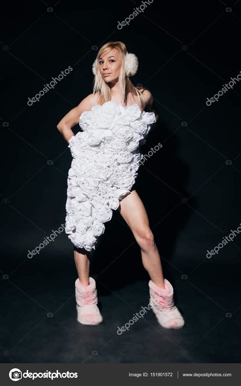 Trained Naked Girl With Cape On Black Background Stock Photo Rubanok I Ua 151901572