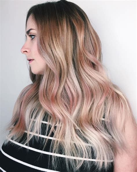 Exemplos Lindos De Balayage Em Ouro Rosa Cor