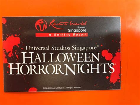 Universal Studios Singapore Halloween Horror Nights Tickets Vouchers