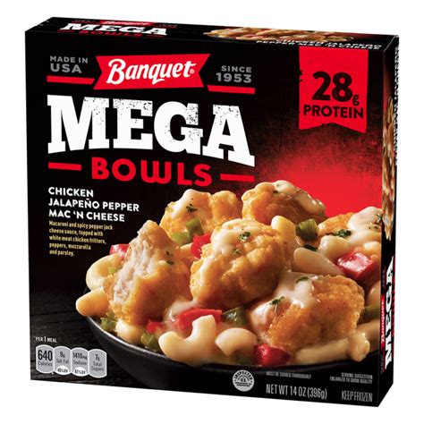 Banquet Mega Bowls Chicken Jalepeno Pepper Mac N Cheese Hy Vee Aisles Online Grocery Shopping