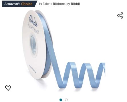 Ribbli Dusty Blue Satin Ribbon Double Faced Satin Inch X Continuous