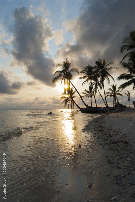 Isla Para So Ed N Puesta De Sol Palmeras Guna Yala Kuna Yala San