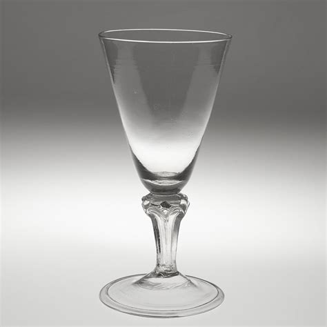 18th Century Pedestal Stem Wine Glass 1730 50