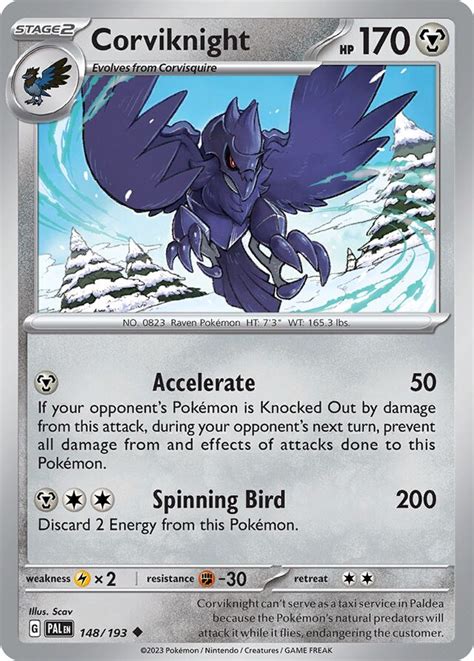 Corviknight Paldea Evolved International Tcg Tcg Collector