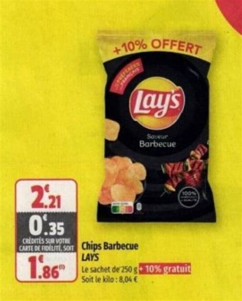 Promo Chips Barbecue Lay S Chez Coccinelle Supermarch