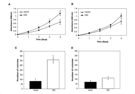 D52 Expressing 3t3 Cell Lines Show Increased Proliferation And Growth