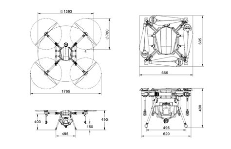 EFT E410P 10L 4 Axis Agricultural Drone Frame – VDroneTech