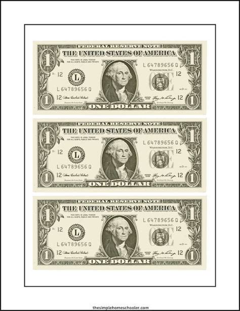 Free Realistic Printable Money Front And Back Real Size The