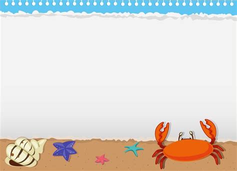 Border design with sea animals 434415 Vector Art at Vecteezy