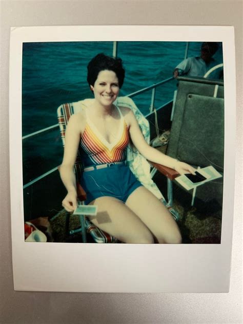 My Mom Back In The Early 80s A Polaroid Of Her Holding Polaroids Oldschoolcool