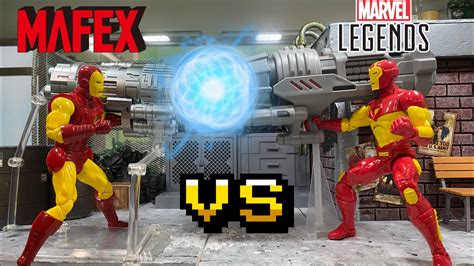 Mafex Vs Marvel Legends Iron Man Comic Ver Comparison Review YouTube