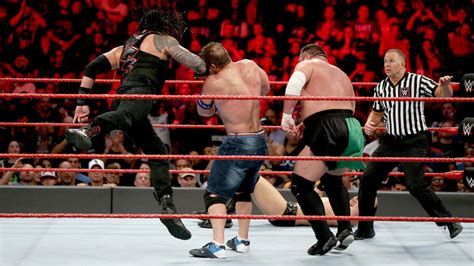 John Cena Roman Reigns Vs The Miz Samoa Joe Photos WWE