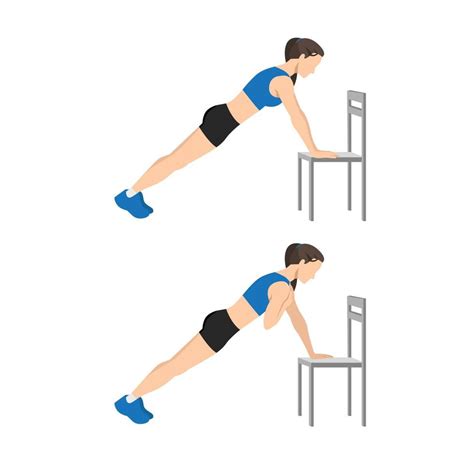 Woman Doing Incline Plank Shoulder Taps Exercise Flat Vector